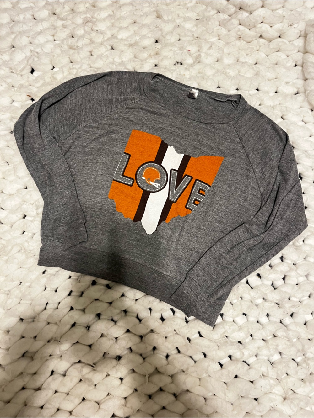 American Apparel Gray 'LOVE' Graphic Long Sleeve T - Women's